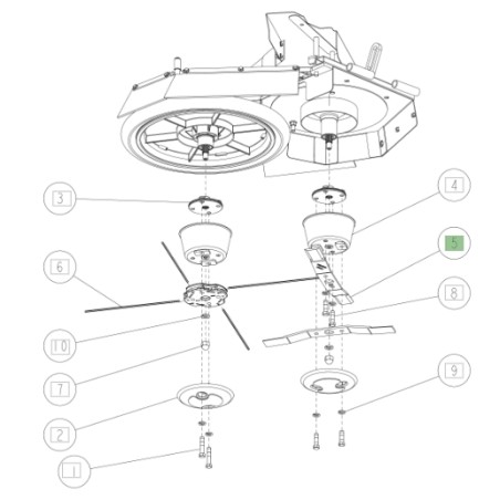 Lama braccio interfilare trattorino tagliaerba RMK150 ORIGINALE OREC O0329-55600 | Newgardenstore.eu