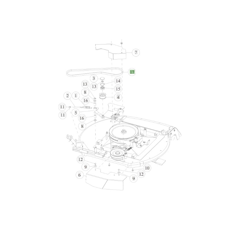 Courroie de tondeuse autoportée ORIGINALE OREC O89-6123-004802 RMK151