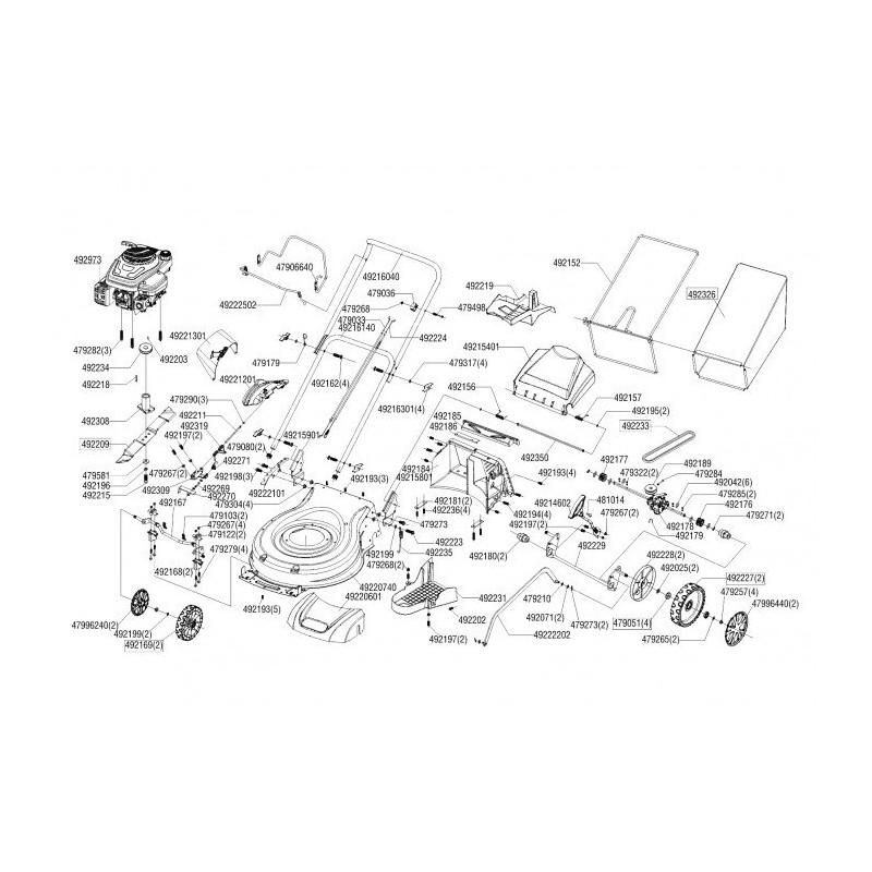 Carter Copricinghia Tagliaerba Rasaerba ALKO SIGMA 492230 EASY 4.6 - Foto 5