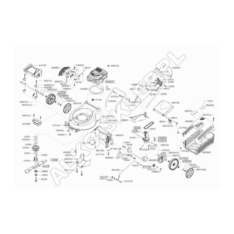 Wheel cover 280Hw Grig Rotax Ur 46267440 ORIGINAL AL-KO