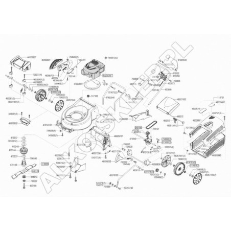 Radabdeckung 280Hw Grig Rotax Ur 46267440 ORIGINAL AL-KO | Newgardenstore.eu