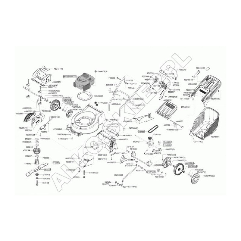 Attacco Deflettore 46346901 ORIGINALE AL-KO