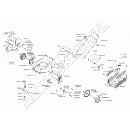 Ventilateur à lame d'origine AL-KO Moweo 441504 | Newgardenstore.eu