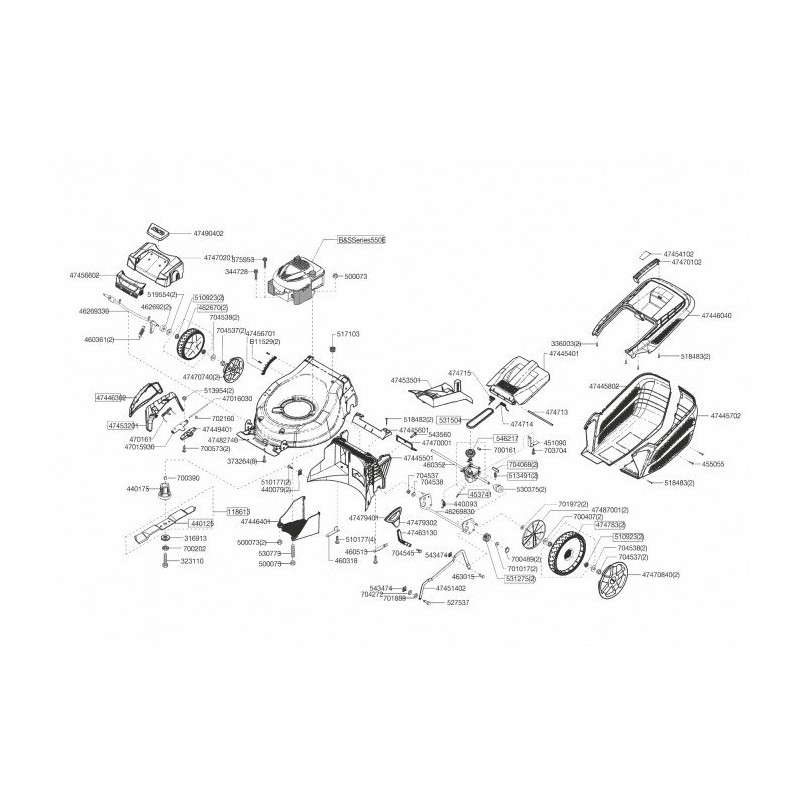 AL-KO 1350 Sba 4855Sp 455842 CABLE DE SEMOVOLENZA ORIGINAL
