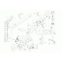 Poignée d'accélération Frs4125 462533 ORIGINAL AL-KO