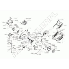 Panier inférieur 46/52 Gauche Rouge (Référence alternative : 455543) 455636 ORIGINAL AL-KO