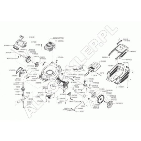 Cesto Inf.46/52 Sx Rosso (Alternativa - 455543) 455636 ORIGINALE AL-KO | Newgardenstore.eu