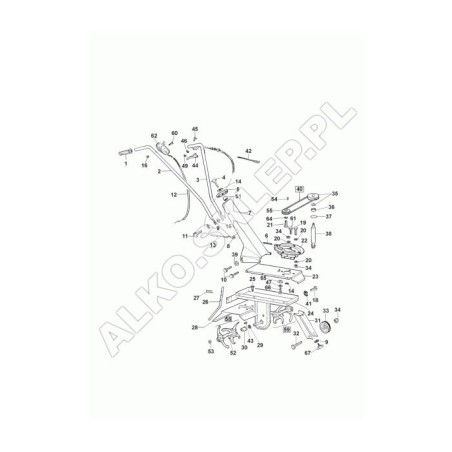 Yellow Wheel Support Mh3 (Alternative- 40296140) 402961 ORIGINAL AL-KO | Newgardenstore.eu