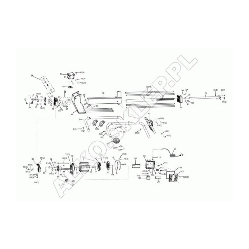 Guía original para astilladora de leña AL-KO 411300 de 66 cm