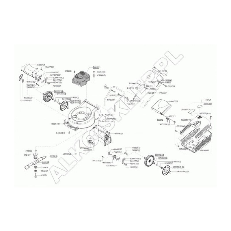Convogliatore 46049101 ORIGINALE AL-KO Convogliatore 46049101 ORIGINALE AL-KO