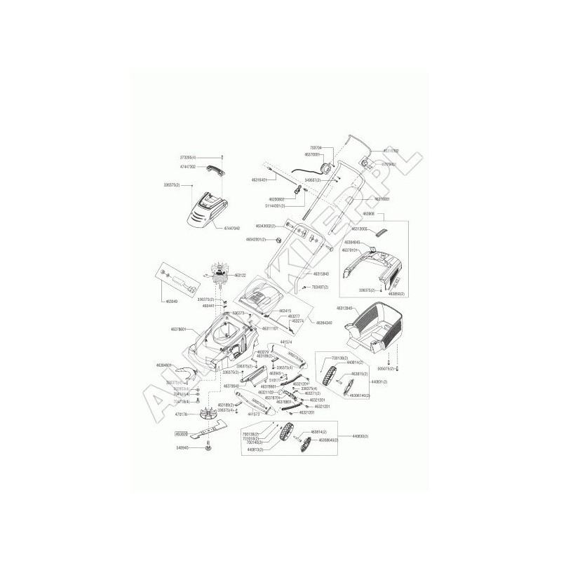 Cesta inferior Cf34 Silv (Alternativa n.° 46312801) 46312840 ORIGINAL AL-KO