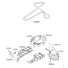 ORIGINAL AL-KO 47358201 Ride-on Mower Belt Cover