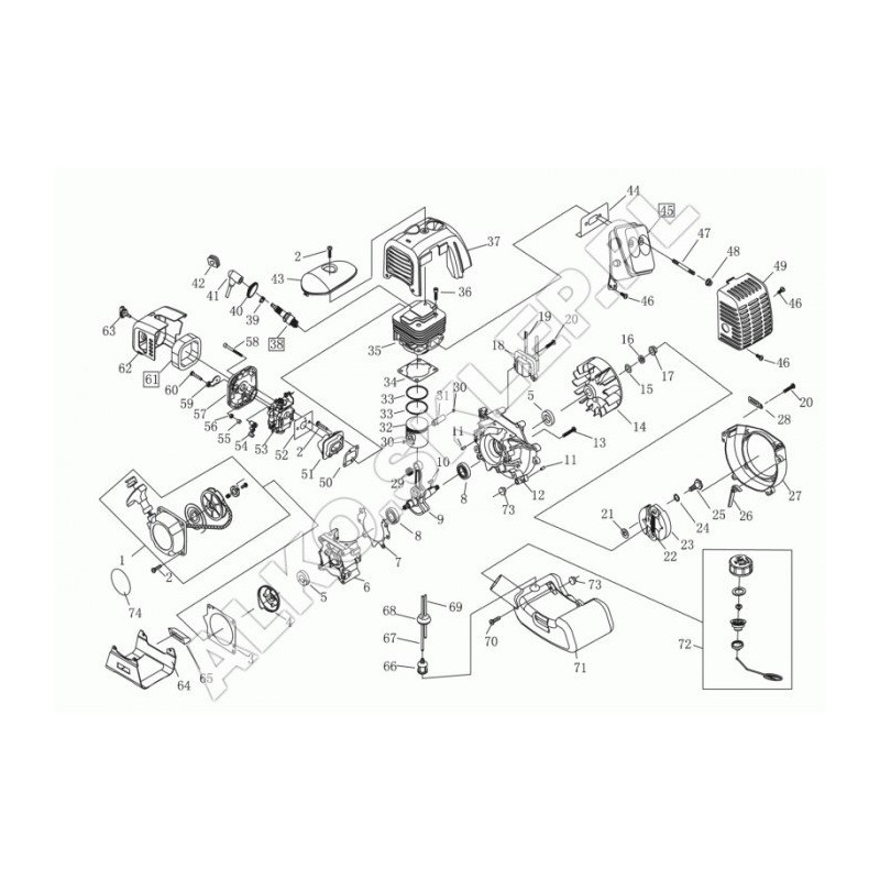 Kit de bobina/volante ORIGINAL AL-KO FRS 410 412033