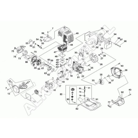Zylinder Ms 4300 B 412524 ORIGINAL AL-KO | Newgardenstore.eu
