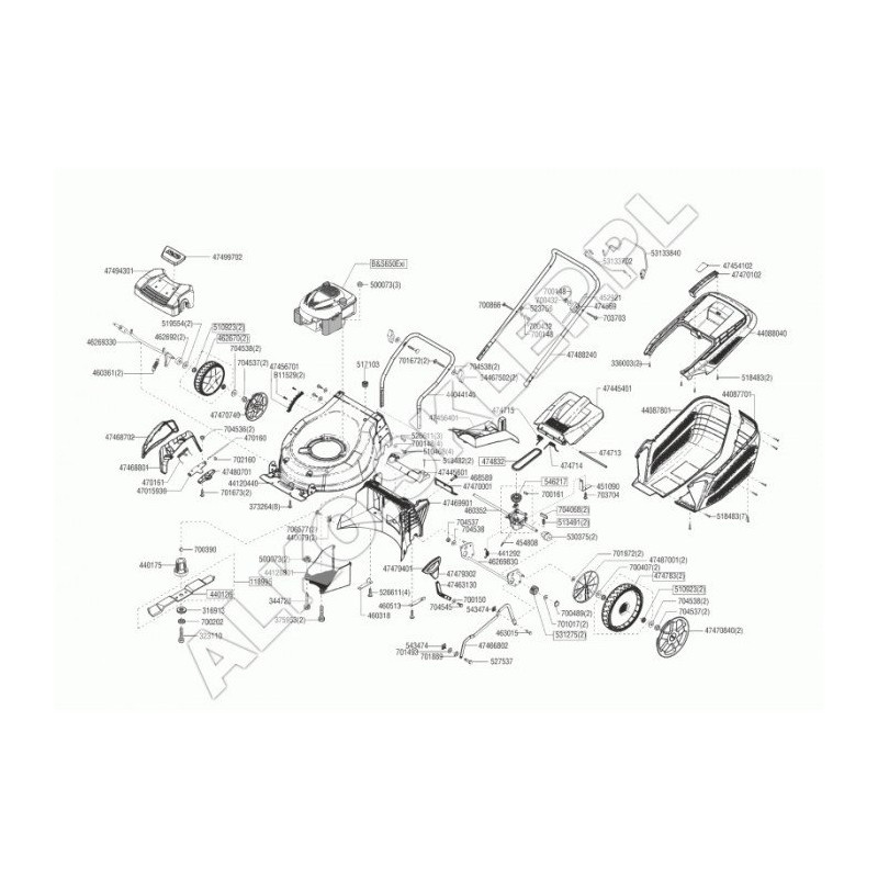Transportador 51 Zrv R9005 47469901 ORIGINAL AL-KO