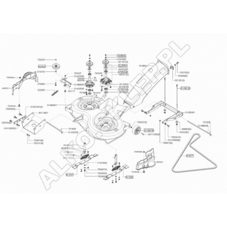 Arbre de lame AL-KO '08 46190730 d'origine | Newgardenstore.eu