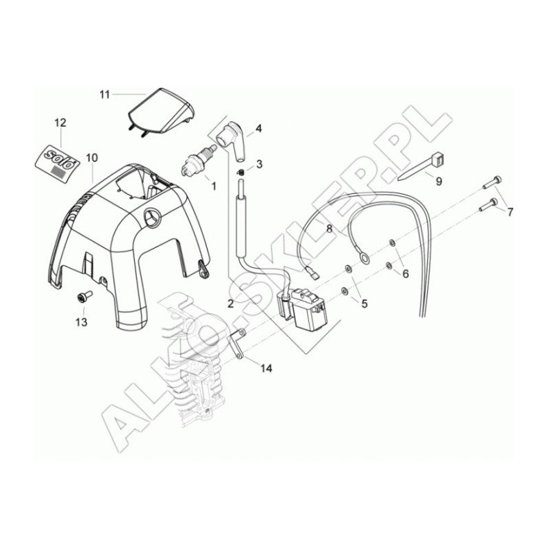 Original AL-KO Starter Coil for 54cc Engine SL2300217