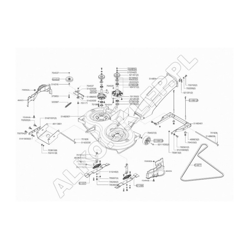 Lama Sx T103-T105 521208 ORIGINALE AL-KO Lama Sx T103-T105 521208 ORIGINALE AL-KO