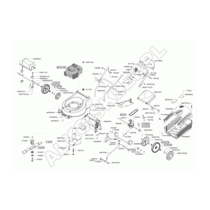 Chassis 46 Gestanzt Zrv Rt 46025840 ORIGINAL AL-KO Chassis 46 Gestanzt Zrv Rt 46025840 ORIGINAL AL-KO