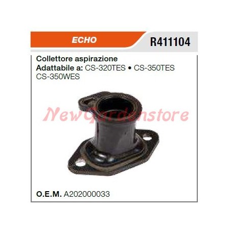 ECHO intake manifold for chainsaw CS-350TES CS-320TES R411104 | Newgardenstore.eu