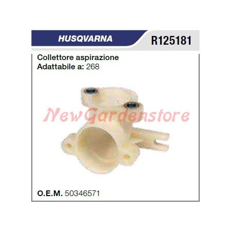 Colector de admisión Motosierra HUSQVARNA 268 R125181 | Newgardenstore.eu