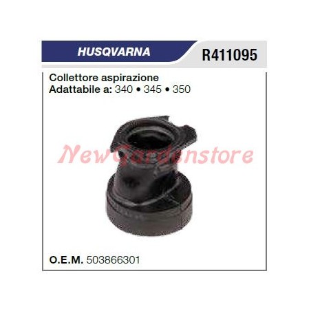 Colector de admisión Motosierra HUSQVARNA 340 345 350 R411095 | Newgardenstore.eu