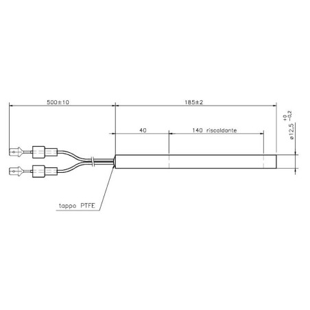 RESISTENCIA 12,5x185mm 400W