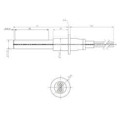 KERAMIKWIDERSTAND 11,5 x 96 mm 300 W ERM.FLANG