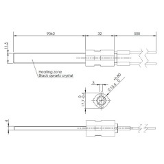 Résistance à quartz 11,5 x 4 x 90 mm 300 W ERM.FANG | Newgardenstore.eu