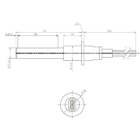 RESISTENCIA CERÁMICA 11,5x96m 260W ERM.BRIDAS