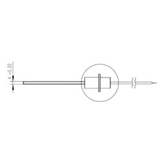 QUARTZ RESISTOR 11.4x4x110mm 400W FLANGE | Newgardenstore.eu