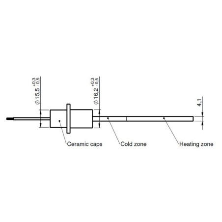 RESISTENCIA DE CUARZO 11,4x4x110mm 330W BRIDA