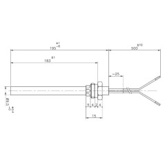 RÉSISTANCE 9,5 x 185 mm 330 W CONNEXION 3/8" | Newgardenstore.eu