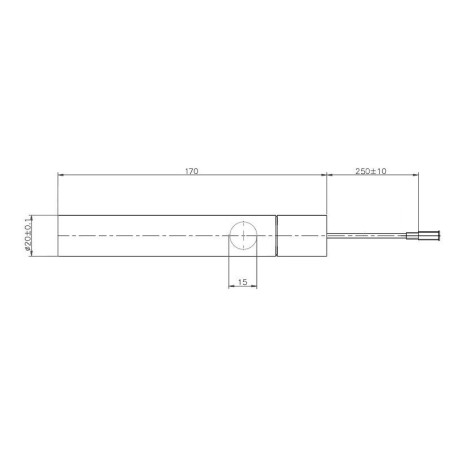 Widerstand 10,2 x 54 mm, 300 W, mit 170-mm-Röhre