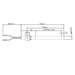 RÉSISTANCE 9,9 x 100 mm 190 W CONNEXION 3/8" | Newgardenstore.eu