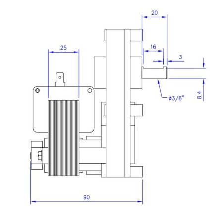 MOTORREDUCTOR MELLOR FB1171 1,5 rpm AL.9,