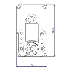 Moteur à engrenages MELLOR FB1187 2 tr/min AL.8,5m | Newgardenstore.eu