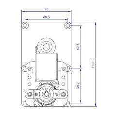 Moteur à engrenages MELLOR FB1167 3 tr/min AL.8,5m | Newgardenstore.eu