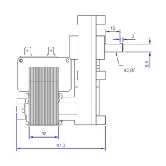 MELLOR FB1218 GEAR MOTOR 3rpm AL.9,5m | Newgardenstore.eu