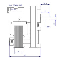 Moteur à engrenages MELLOR FB1222 1,5 tr/min avec enclumes | Newgardenstore.eu