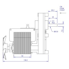 MELLOR FB1304 Getriebemotor 8 U/min AL.8,5 m | Newgardenstore.eu