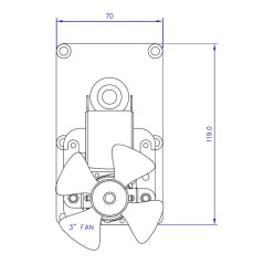 MELLOR FB1304 Getriebemotor 8 U/min AL.8,5 m | Newgardenstore.eu