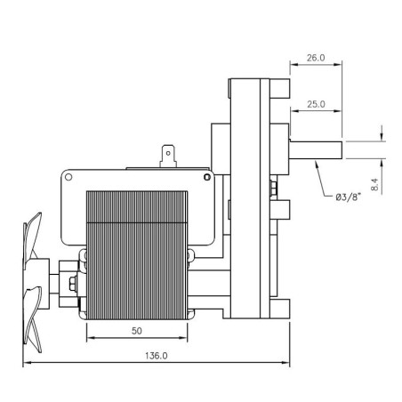 MOTORIDUTTORE MELLOR FB1390 25rpm AL.9,5