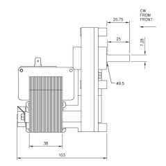 MELLOR FB1199 5.3rpm AL.9 GEAR MOTOR, | Newgardenstore.eu