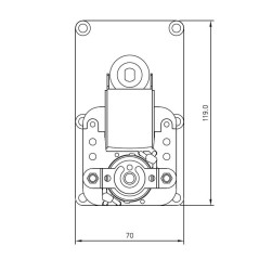 Moteur à engrenages MELLOR FB1417 1,5 tr/min AL.CA | Newgardenstore.eu