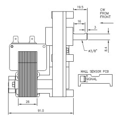 Moteur à engrenages MELLOR FB1294 2 tr/min avec encodeur | Newgardenstore.eu