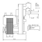 Moteur à engrenages MELLOR FB1294 2 tr/min avec encodeur