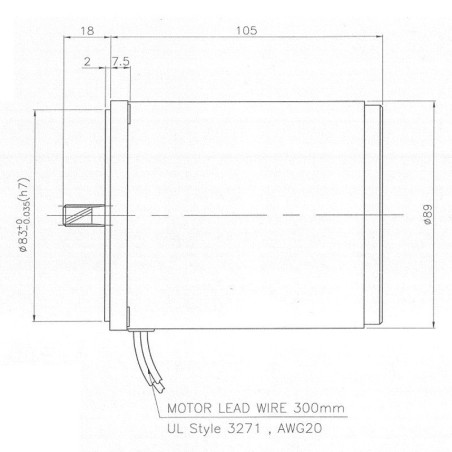 MOTORE GGM K9IG40NC AC 40W 6rpm 90x90mm
