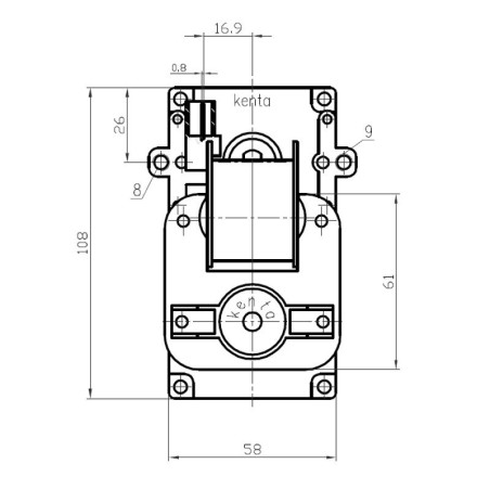 KENTA K9115101 2.5rpm H30 GEAR MOTOR
