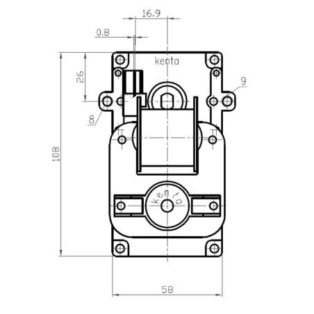 MOTORREDUCTOR KENTA K9117250 8,5 rpm H40